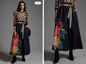 NWOT Farm x Anthropologie Tropical Maxi Skirt | Size S | Flaw